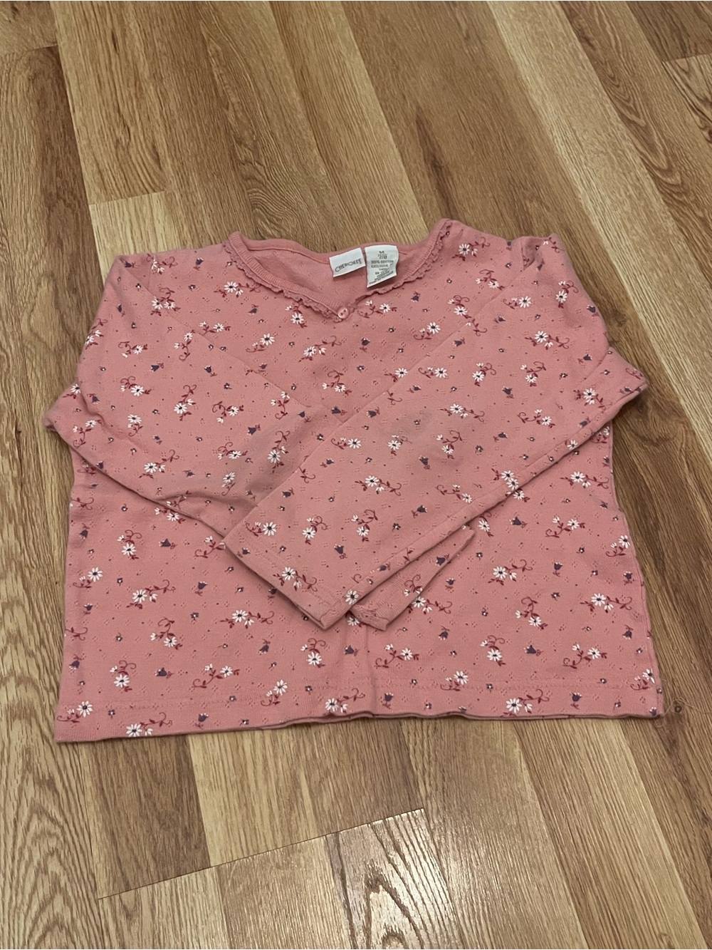 Cherokee Pink Floral Long Sleeve Tee for Kids